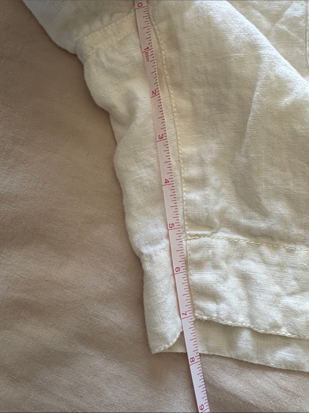 Liz Claiborne Cream Drawstring Linen Shorts - Picture 4 of 7